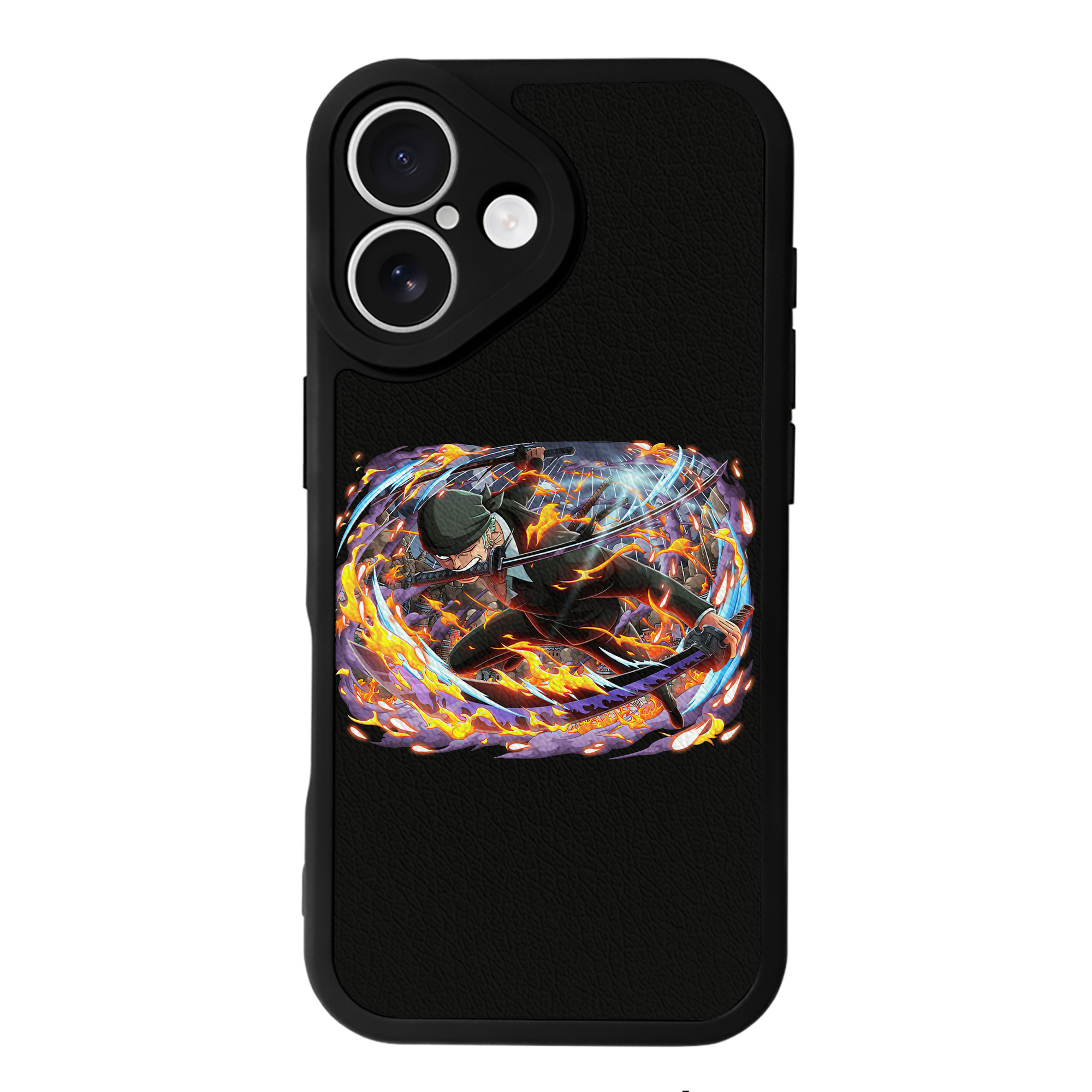 （画像用） ワンピース ロロノア・ゾロ ONE PIECE Roronoa Zoro 【iPhone 16シリーズ対応】シリコンスマホケース（レザー調） 材質：シリコン